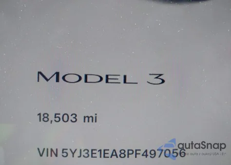 2023 Tesla Model 3 Rear-Wheel Drive from USA, damaged, VIN 5YJ3E1EA8PF497056